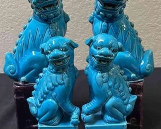 Turquoise Colored Foo Dogs