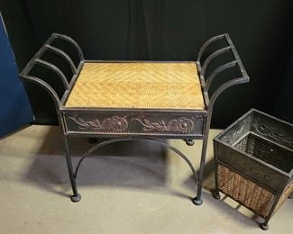 Weaved Vanity Bench
