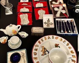 Tiffany & Co. Child’s Dish Set, Sterling Silver, Wedgwood 