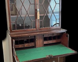 Antique English Mahogany Secretary/Breakfront