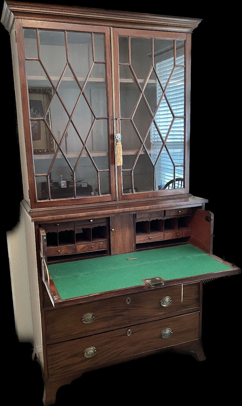 Antique English Mahogany Secretary/Breakfront