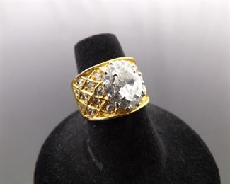 .925 Sterling Silver Jasper Agate Ring Size 7.75
