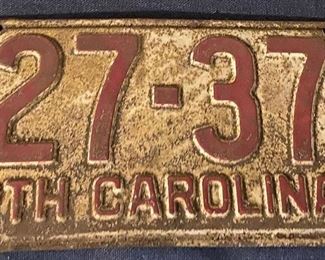 1951 North Carolina License Plate