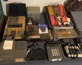 Assorted Calculators and Desk Items