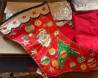 Vintage Santa Stocking