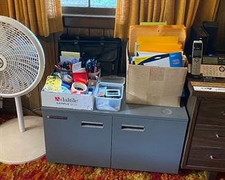 Filing Cabinets/Fan/Supplies