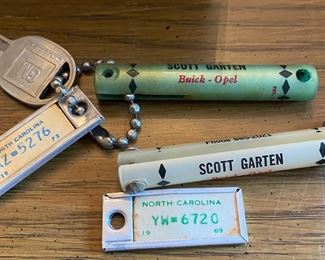 Vintage Keychains and DAV Tags