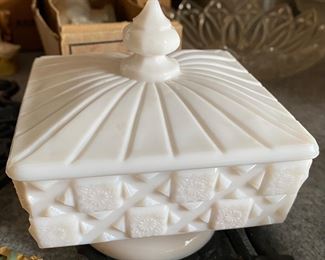 Milk Glass Compote
