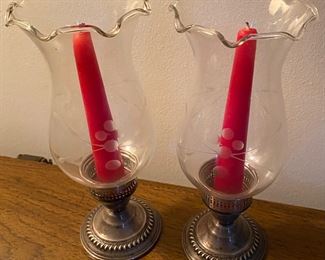 Sterling Weighted Candleholders