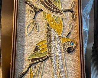 Mid-century Beaded Parrot
