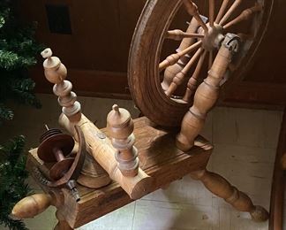 Early Signed Flax Wheel