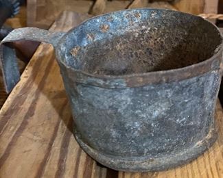 Very Early Primitive Tin or Galvanized Cup