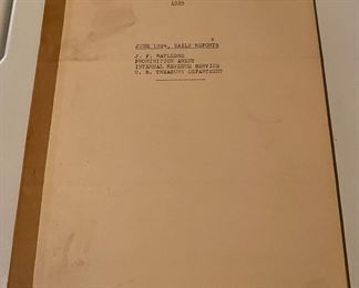 1920's/30's Prohibition Agent Internal Revenue Service Agent Daily Reports