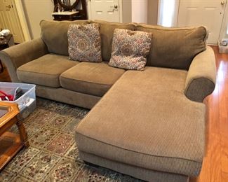 Corduroy sectional couch
