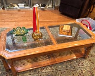 Wooden glass, mid century table