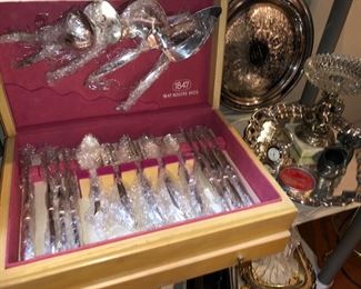 Vintage silver flatware in original box immaculate condition