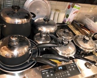 Nice stainless steel pots and pans