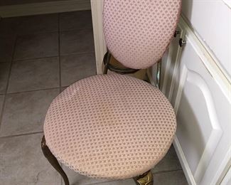 Brass small make up chair