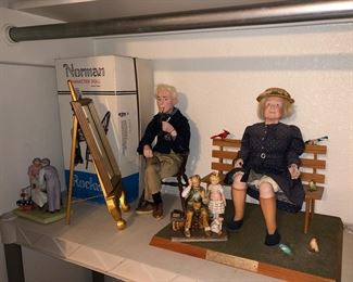 Norman Rockwell, porcelain dolls and figurines