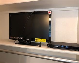 Small flatscreen, smart TV, DVD player
