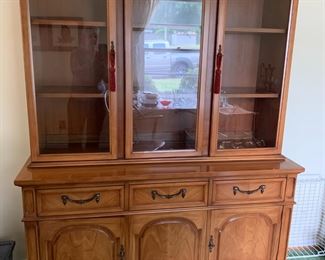#1 Unitel Furniture China Cabinet w/3 drawers & 2 Glass Doors - 56x20x32-77 $175.00