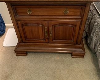 #5 2 Thomasville Bedside Table w/1 Drawer & 2 Doors - 28x17x24 - sold as a pair $100.00