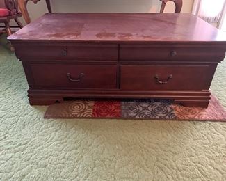 #17 Coffee Table w/4 drawers - 48x28x18 $75.00