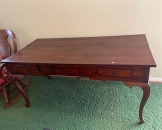 #18 Primitive Writing/Library Desk - w/3 drawers - 61.5x29x29 $375.00