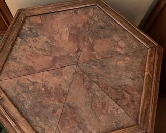 #34 Octagonal Table w/laminate top w/2 doors - 18x24 $25.00