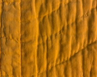 #41 Yellow Hand-Quilted Pansy w/hand embroidery on Flowers - (some stains and slight Fraying on Border) - 80x68 $75.00