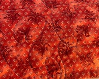 #43 Red Drunken Star Machine Quilted Quilt - 96x66 $75.00