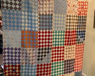 #48 Squares on Point - Hand-Quilted - 68x72 $60.00