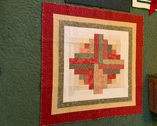 #50 Purple Machine Applique Wall hanging quilt top (not quiltee) - 46x46 $25.00