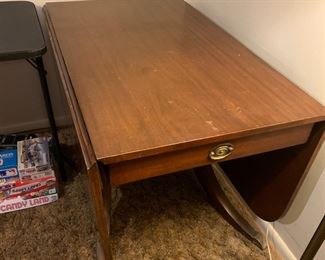 #55 Drop Leaf (spring loaded leaf) Table w/1 drawer - 24-64x40x29 $75.00