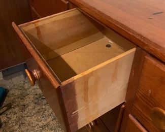 #57 Pine Home-made Cabinet w/12 drawers - 60x14x36 $100.00