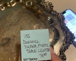 #67 Dunhill Tinder Pistol Table Lighter for Cigars and cigarettes $75.00