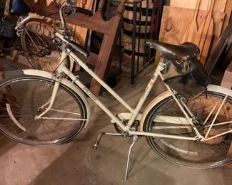 #110 Raleigh White Vintage Girls Bike - 26" - Made in England (as is) $50.00