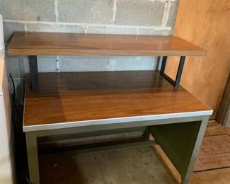 #118 Mid-Century industrial Desk - All-Metal ( 2 pc.) 43x28x27-39 $225.00