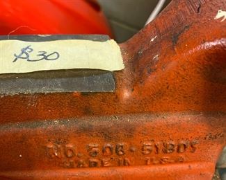#122 Craftsman Red Vice $30.00