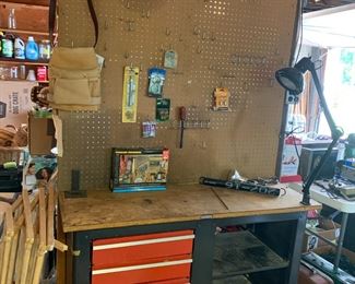 #125 Craftsman 5 Drawer Tool Chest w/added shelf & added Back Shelf - 50x20x33-84 $120.00