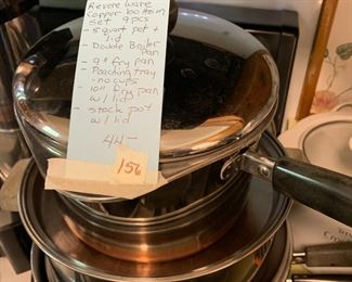 #156 Revereware Copper Bottom - 9 pc set $44.00