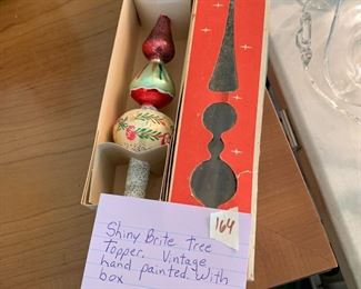 #164 Shiny Bright Tree-toppers Hand-painted Embossed $60.00