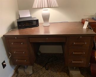 #170 Mid-Century Desk w/chrome Legs - 52x30x29 $65.00