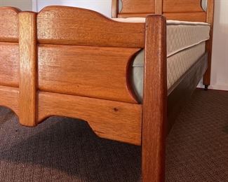 Twin vintage wood bed