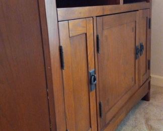 Mission style media console table