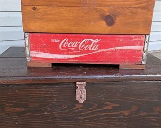Primitive box with Coca Cola homemade cooler