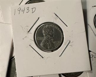 1943 WWII Steel Wheat Pennies