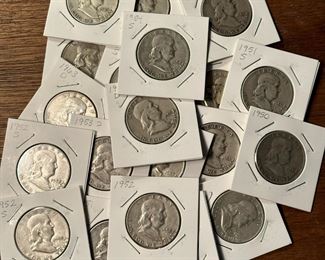 Franklin SILVER Half Dollars