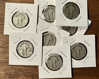 Standing Liberty SILVER Quarters