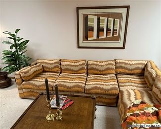 MCM Danish SELIG 2 Piece Modular Sofa Sectional 